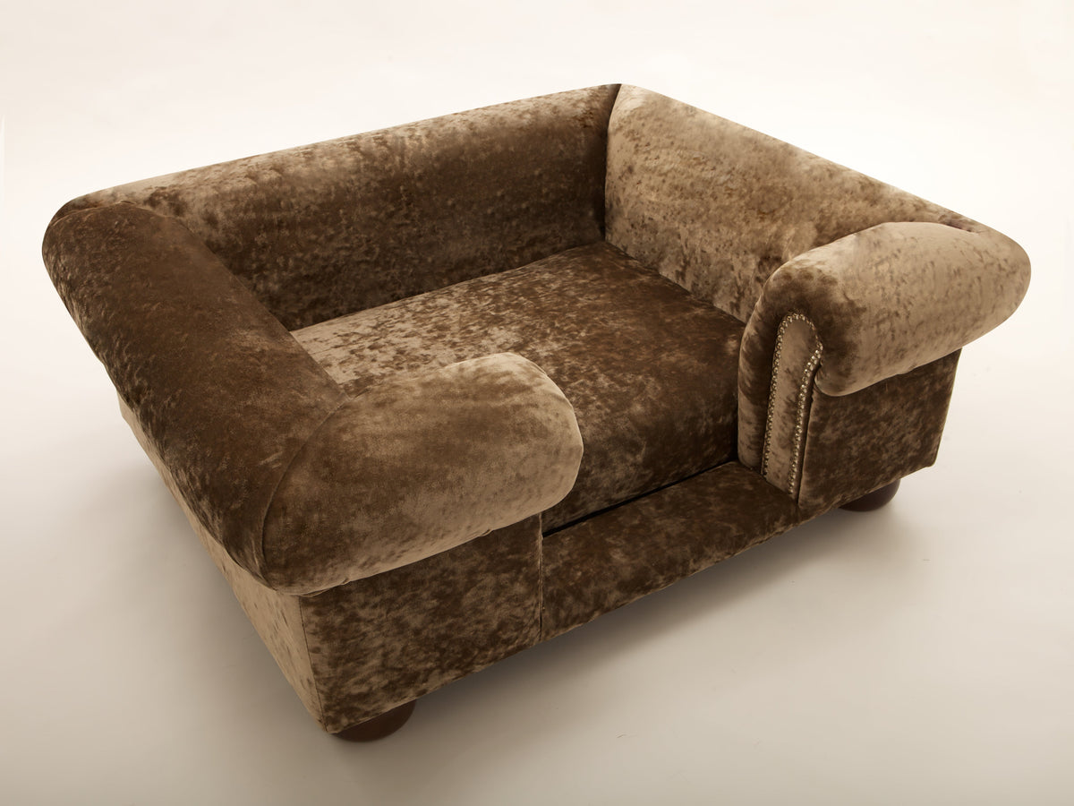 "Buckingham" Dog Beds Crushed Velvets Scott's of London
