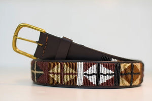 Beaded leather Maasai belts
