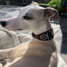 Load image into Gallery viewer, Whippet beaded leather Dog Collars - Neck size 11"-13" (28-34cm) 2" (5cm) wide - Click to select colour