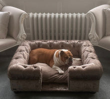 Load image into Gallery viewer, &quot;Balmoral&quot; Dog Beds - Crushed Velvets