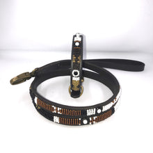 Load image into Gallery viewer, Puppy/Toy Dog beaded leather collars - Neck size 9&quot;-11&quot; (23-29cm) 1/2&quot; (1.5cm) wide - Click to select colour