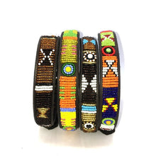 Load image into Gallery viewer, Medium breed beaded leather Dog Collars - Neck size 15&quot;-17&quot; (38-44cm) 3/4&quot; (2cm) wide - Click to select colour