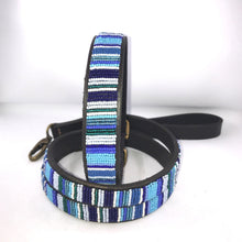 Load image into Gallery viewer, Large breed (wide) beaded leather Dog Collars - Neck size 18&quot;-20&quot; (46-51cm) 1&quot; (3cm) wide - Click to select colours