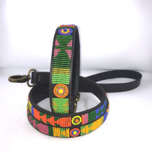 Load image into Gallery viewer, Large breed (wide) beaded leather Dog Collars - Neck size 18&quot;-20&quot; (46-51cm) 1&quot; (3cm) wide - Click to select colours