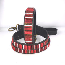 Load image into Gallery viewer, Medium breed (wide) beaded leather Dog Collars - Neck size 15&quot;-17&quot; (38-44cm)  1&quot; (3cm) wide - Click to select colour