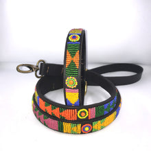 Load image into Gallery viewer, Small breed (long) beaded leather Dog Collars - Neck size 12&quot;-14&quot; (30-36cm) 3/4&quot; (2cm) wide - Click to select colour