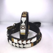 Load image into Gallery viewer, Large breed beaded leather Dog Collars - Neck size 18&quot;-20&quot; (46-51cm) 3/4&quot; (2cm) wide - Click to select colour