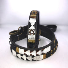 Load image into Gallery viewer, Small breed (wide) beaded leather Dog Collars - Neck size 11&quot;-13&quot; (28-33cm) 3/4&quot; (2cm) wide - Click to select colour