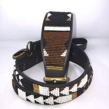 Load image into Gallery viewer, Large (Extra-wide) beaded leather Dog Collars - Neck size 18&quot;-20&quot; (46-51cm) 2&quot; (5cm) extra-wide - Click to select colour