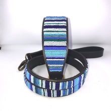 Load image into Gallery viewer, Lurcher beaded leather Dog Collars - Neck size 13&quot;-15&quot; (33-39cm) 2&quot; (5cm) wide - Click to select colour