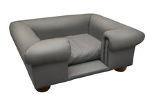 Load image into Gallery viewer, Small Buckingham bed in Anthracite Grey Real leather - New