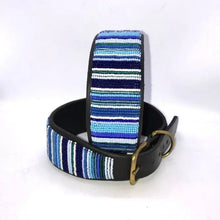 Load image into Gallery viewer, Greyhound beaded leather Dog Collars - Neck size 15"-17" (38-44cm) 2" (5cm) wide - Click to select colour Scott's of London
