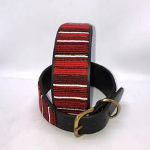 Load image into Gallery viewer, Greyhound beaded leather Dog Collars - Neck size 15"-17" (38-44cm) 2" (5cm) wide - Click to select colour Scott's of London