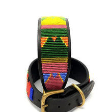 Load image into Gallery viewer, Greyhound beaded leather Dog Collars - Neck size 15"-17" (38-44cm) 2" (5cm) wide - Click to select colour Scott's of London