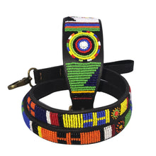 Load image into Gallery viewer, Greyhound beaded leather Dog Collars - Neck size 15"-17" (38-44cm) 2" (5cm) wide - Click to select colour Scott's of London