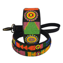 Load image into Gallery viewer, Greyhound beaded leather Dog Collars - Neck size 15"-17" (38-44cm) 2" (5cm) wide - Click to select colour Scott's of London