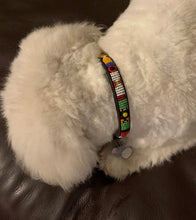Load image into Gallery viewer, Puppy/Toy Dog beaded leather collars - Neck size 9"-11" (23-29cm) 1/2" (1.5cm) wide - Click to select colour Scott's of London