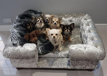 Load image into Gallery viewer, &quot;Balmoral&quot; Dog Beds - Crushed Velvets