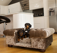 Load image into Gallery viewer, &quot;Balmoral&quot; Dog Beds - Crushed Velvets