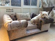 Load image into Gallery viewer, &quot;Balmoral&quot; Dog Beds - Crushed Velvets