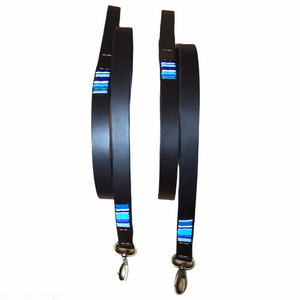 Partially Beaded leather Medium & large breeds Dog Leads - 3/4" (2cm) Wide - 44" (112cm) Long