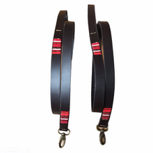 Load image into Gallery viewer, Partially Beaded leather Medium &amp; large breeds Dog Leads - 3/4&quot; (2cm) Wide - 44&quot; (112cm) Long