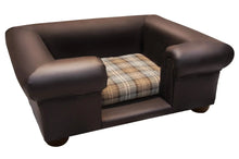 Load image into Gallery viewer, Small Buckingham bed in Chestnut faux leather - New Scott's of London