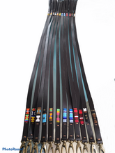 Load image into Gallery viewer, Partially Beaded leather Medium &amp; large breeds Dog Leads - 3/4&quot; (2cm) Wide - 44&quot; (112cm) Long