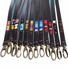 Load image into Gallery viewer, Partially Beaded leather Medium &amp; large breeds Dog Leads - 3/4&quot; (2cm) Wide - 44&quot; (112cm) Long