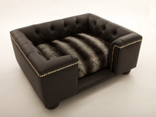 Load image into Gallery viewer, Small Sandringham bed in Black real leather - New