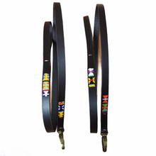 Load image into Gallery viewer, Partially Beaded leather Toy &amp; Small Dog Leads - 1/2&quot; (1.5cm) wide - 44&quot; (112cm) long
