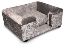 Load image into Gallery viewer, Small Windsor bed in Silver Crushed velvet - Ex-Display