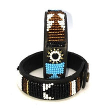 Load image into Gallery viewer, Beaded leather wrist bands