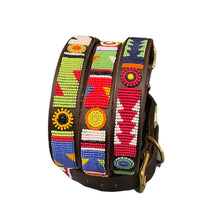 Load image into Gallery viewer, Large breed (wide) beaded leather Dog Collars - Neck size 18"-20" (46-51cm) 1" (3cm) wide - Click to select colours Scott's of London