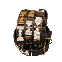 Load image into Gallery viewer, Large breed (wide) beaded leather Dog Collars - Neck size 18"-20" (46-51cm) 1" (3cm) wide - Click to select colours Scott's of London