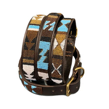 Load image into Gallery viewer, Large breed (wide) beaded leather Dog Collars - Neck size 18"-20" (46-51cm) 1" (3cm) wide - Click to select colours Scott's of London