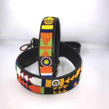 Load image into Gallery viewer, Large breed (wide) beaded leather Dog Collars - Neck size 18"-20" (46-51cm) 1" (3cm) wide - Click to select colours Scott's of London