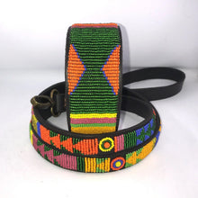 Load image into Gallery viewer, Lurcher beaded leather Dog Collars - Neck size 13"-15" (33-39cm) 2" (5cm) wide - Click to select colour Scott's of London