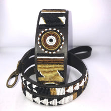 Load image into Gallery viewer, Lurcher beaded leather Dog Collars - Neck size 13"-15" (33-39cm) 2" (5cm) wide - Click to select colour Scott's of London
