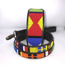 Load image into Gallery viewer, Lurcher beaded leather Dog Collars - Neck size 13"-15" (33-39cm) 2" (5cm) wide - Click to select colour Scott's of London