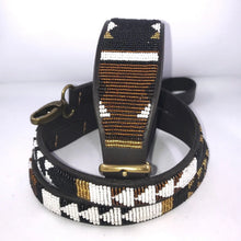 Load image into Gallery viewer, Lurcher beaded leather Dog Collars - Neck size 13"-15" (33-39cm) 2" (5cm) wide - Click to select colour Scott's of London