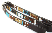 Load image into Gallery viewer, Beaded leather Brow-Bands 3/4" (2cm) wide Scott's of London