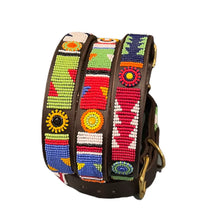 Load image into Gallery viewer, Large breed beaded leather Dog Collars - Neck size 18"-20" (46-51cm) 3/4" (2cm) wide - Click to select colour Scott's of London