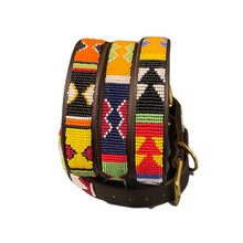 Load image into Gallery viewer, Large breed beaded leather Dog Collars - Neck size 18"-20" (46-51cm) 3/4" (2cm) wide - Click to select colour Scott's of London