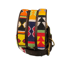 Load image into Gallery viewer, Medium breed beaded leather Dog Collars - Neck size 15"-17" (38-44cm) 3/4" (2cm) wide - Click to select colour Scott's of London