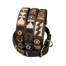 Load image into Gallery viewer, Medium breed beaded leather Dog Collars - Neck size 15"-17" (38-44cm) 3/4" (2cm) wide - Click to select colour Scott's of London