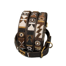 Load image into Gallery viewer, Large breed beaded leather Dog Collars - Neck size 18"-20" (46-51cm) 3/4" (2cm) wide - Click to select colour Scott's of London