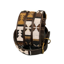 Load image into Gallery viewer, Medium breed (wide) beaded leather Dog Collars - Neck size 15"-17" (38-44cm)  1" (3cm) wide - Click to select colour Scott's of London