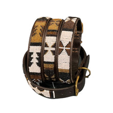 Load image into Gallery viewer, Large breed beaded leather Dog Collars - Neck size 18"-20" (46-51cm) 3/4" (2cm) wide - Click to select colour Scott's of London