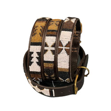 Load image into Gallery viewer, Medium breed beaded leather Dog Collars - Neck size 15"-17" (38-44cm) 3/4" (2cm) wide - Click to select colour Scott's of London